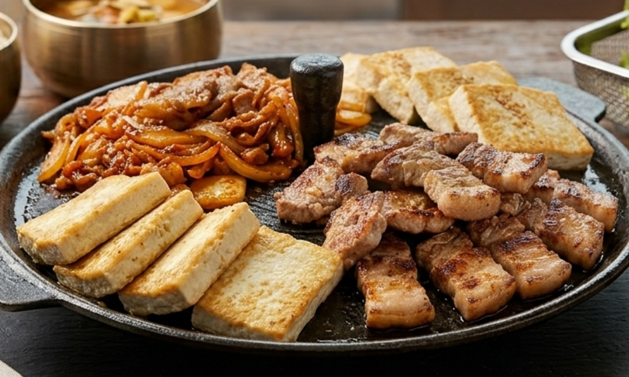 종로 김치삼합 세트 메뉴